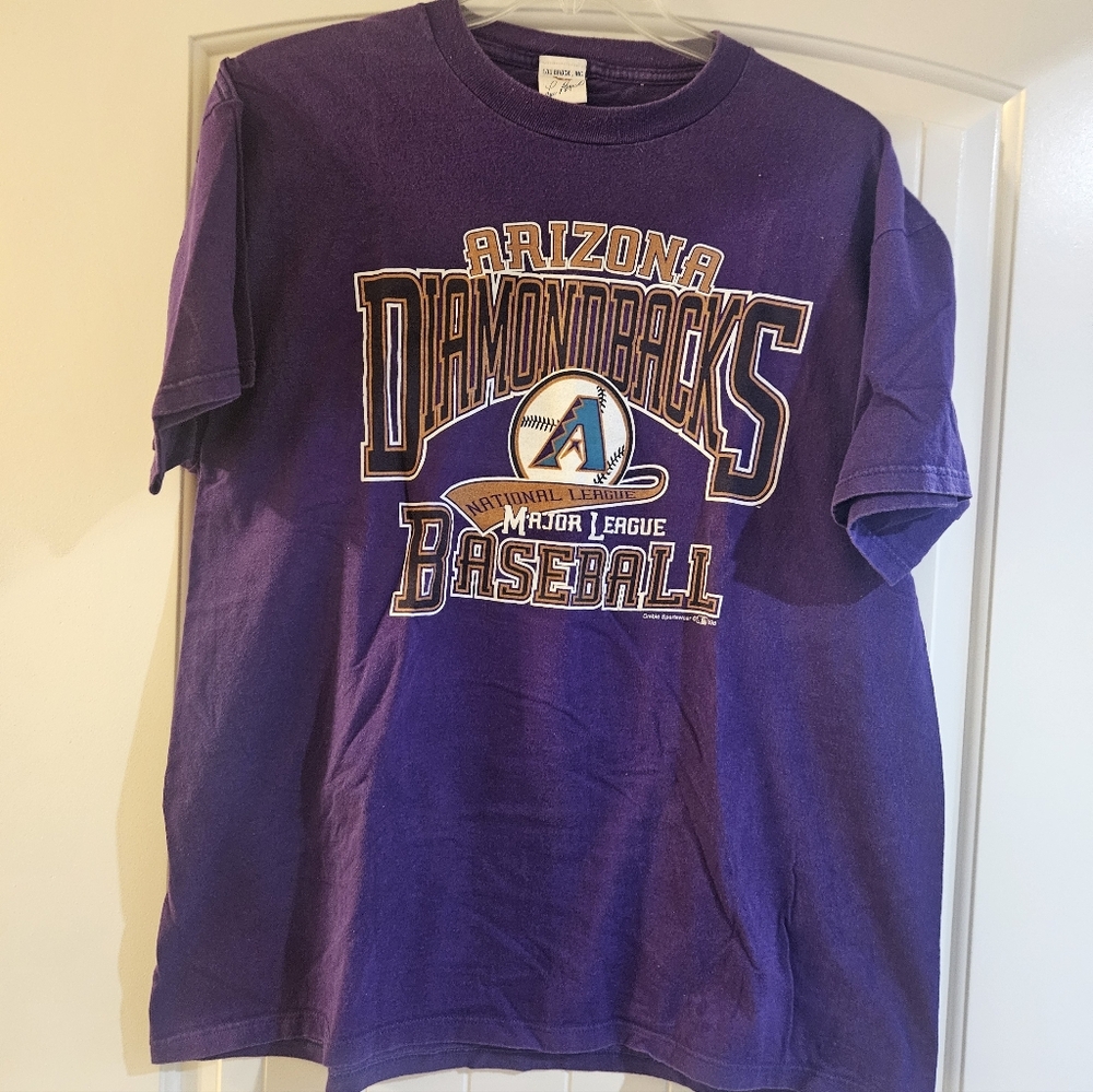 VINTAGE Purple Arizona Diamondbacks T-Shirt Size XL